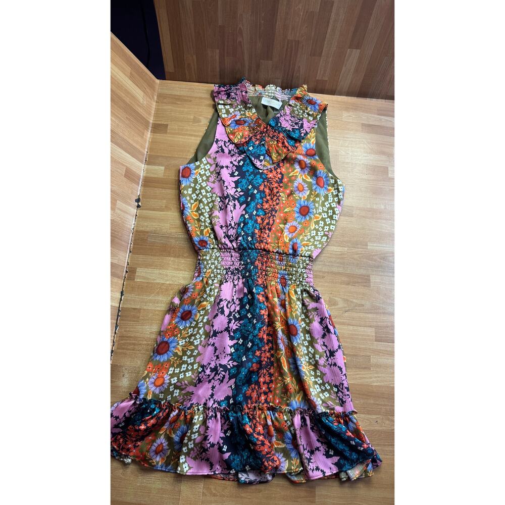 Ramy Brook Makenna Mixed Floral Dress in the "Multicolor Boho" print size 10